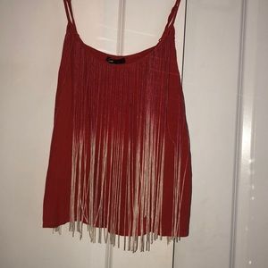 Fringe orange tank
